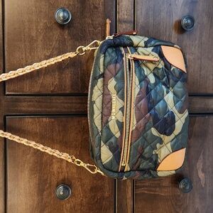 MZ Wallace Quilted Crosby Crossbody Camo Bag EUC Like New